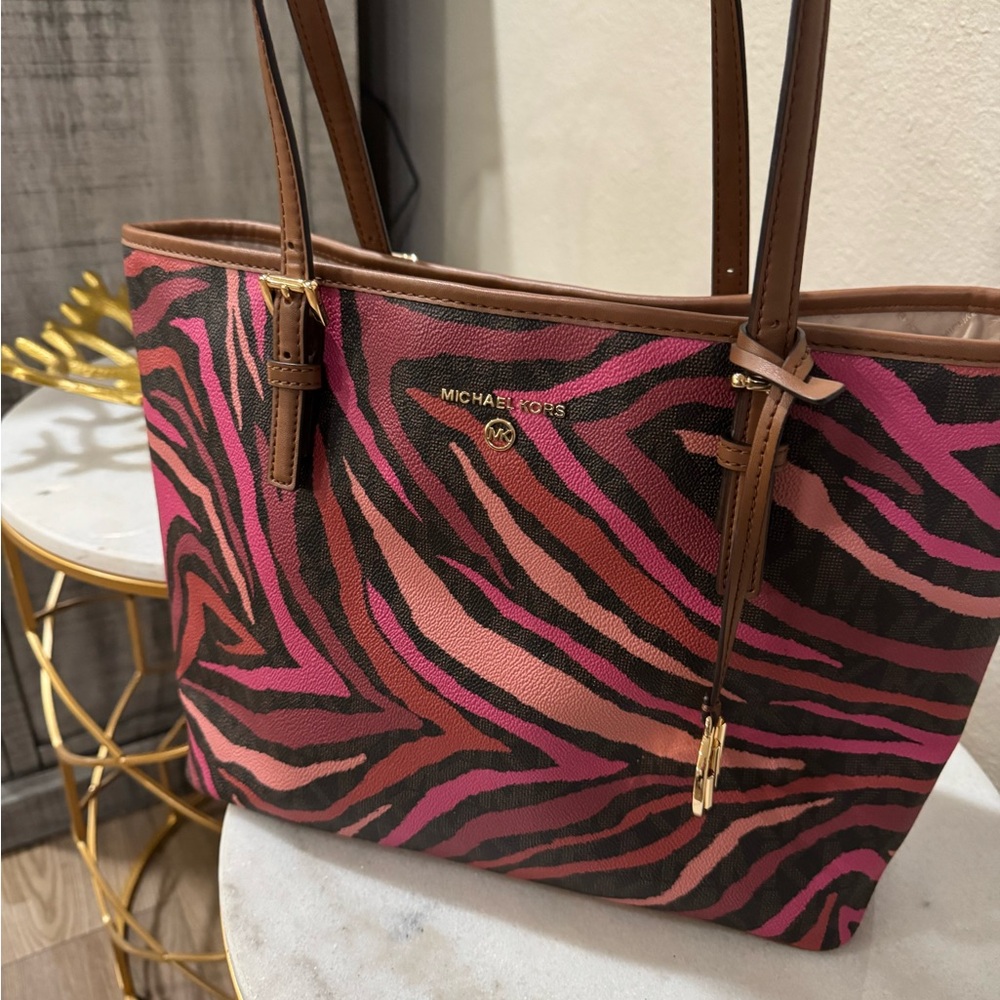 Michael Kors Vibrant Zebra Print Tote